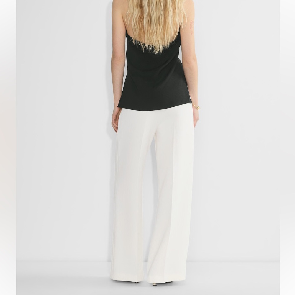 Aritzia Wilfred Effortless High Wide Leg Pant In Light Birch Size 8 - Picture 2 of 14